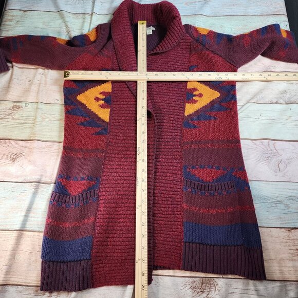 Lucky Brand Womens Aztec Open Front Cardigan Sweater S - Picture 7 of 10